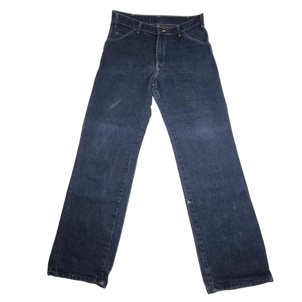 Dickies Mens Relaxed Fit Carpenter Jeans Dark Wash Blue 36x34 Workwear Denim
